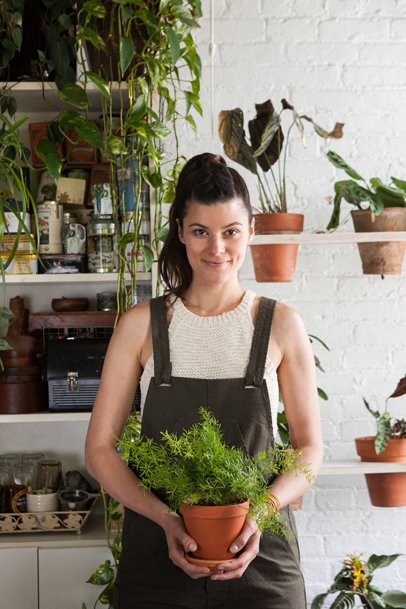 In the urban jungle: a model from New York grows more than 500 plants in an apartment In the urban jungle: a model from New York grows more than 500 plants in an apartment