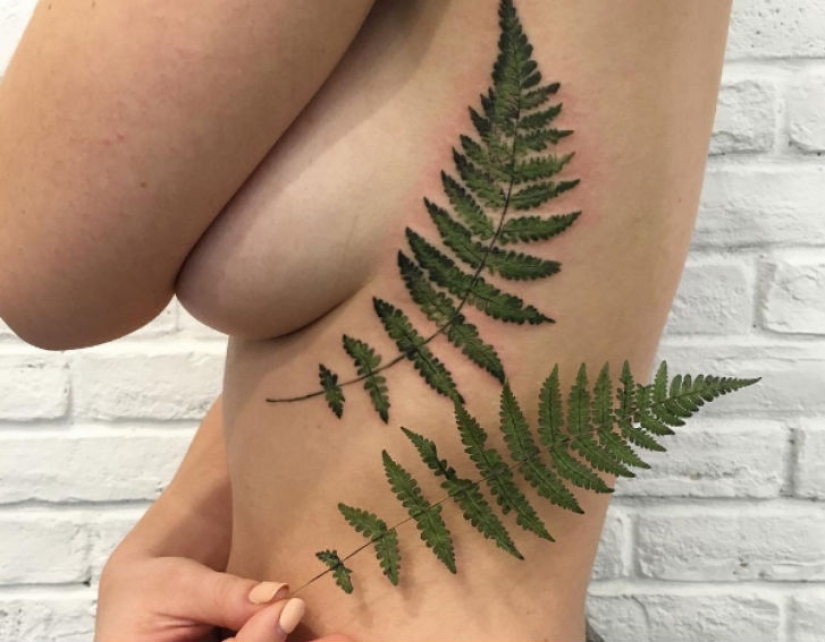 Incredible tattoos that cannot be distinguished from living plants