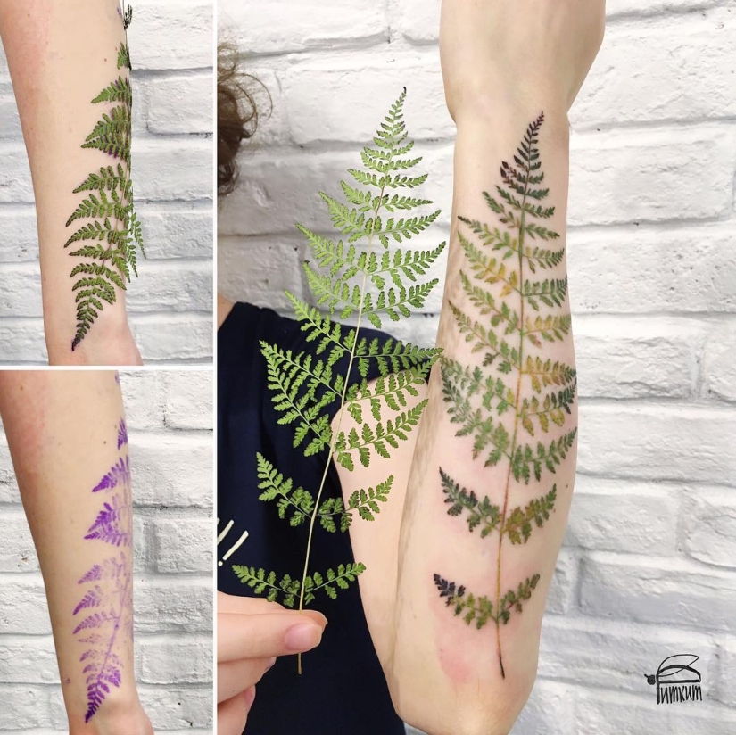 Incredible tattoos that cannot be distinguished from living plants