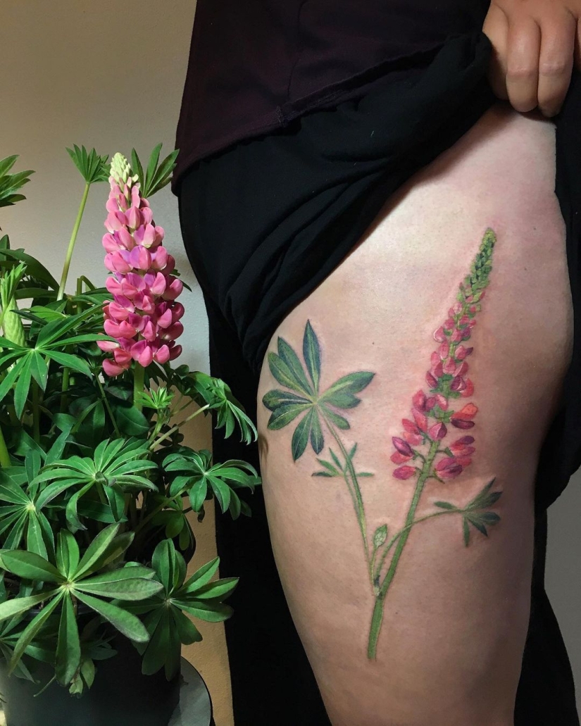 Incredible tattoos that cannot be distinguished from living plants
