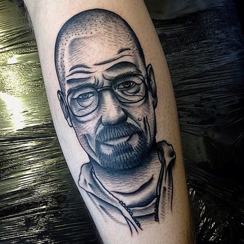 Incredibly realistic Walter White tattoos
