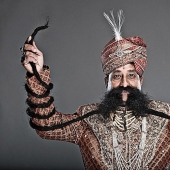 Indian has grown the longest mustache in the world for over 40 years
