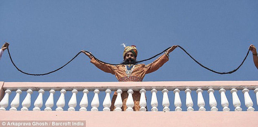 Indian has grown the longest mustache in the world for over 40 years Indian has grown the longest mustache in the world for over 40 years