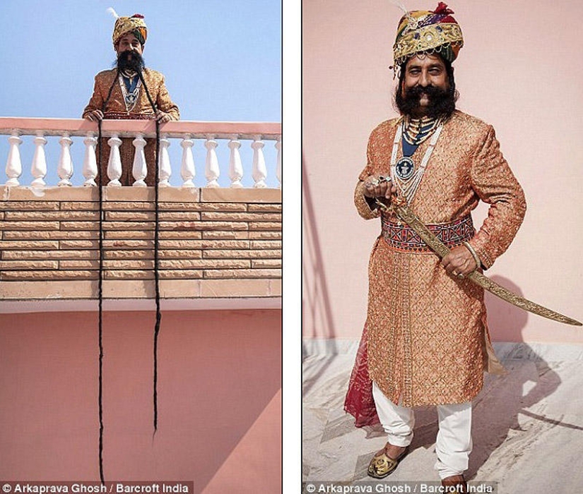Indian has grown the longest mustache in the world for over 40 years Indian has grown the longest mustache in the world for over 40 years