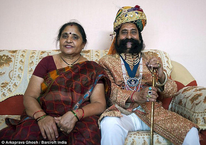 Indian has grown the longest mustache in the world for over 40 years Indian has grown the longest mustache in the world for over 40 years