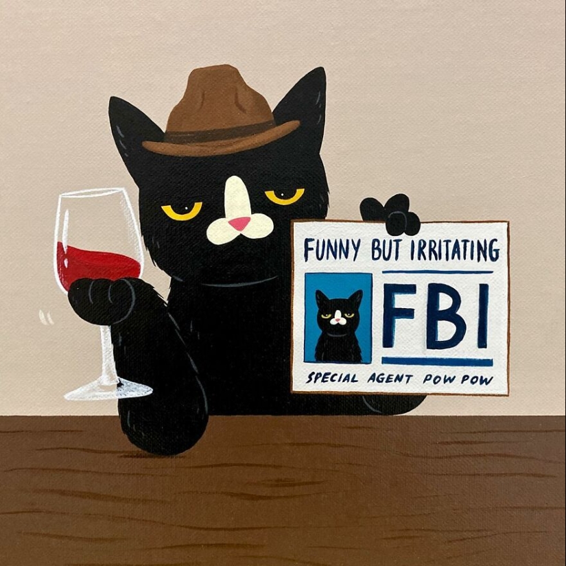 Inspired By His Black Cat With A Dash Of Sassy Attitude, This Artist Created 10 Humorous Illustrations