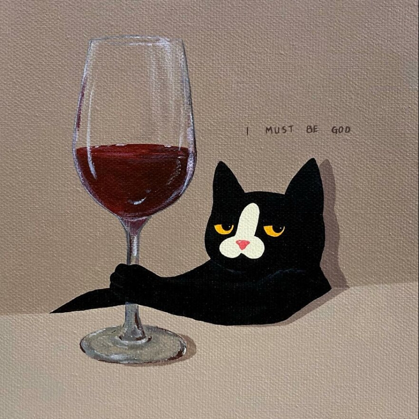 Inspired By His Black Cat With A Dash Of Sassy Attitude, This Artist Created 10 Humorous Illustrations