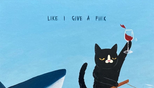 Inspirándose en su gato negro con un toque de actitud atrevida, este artista creó 10 ilustraciones humorísticas