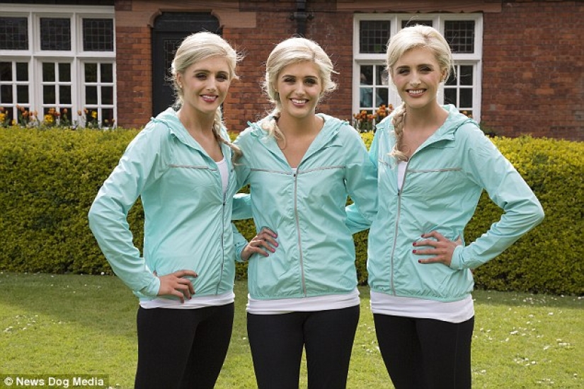 It doesn't happen the same! Triplet models from Dublin do everything together