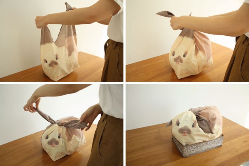 Japanese bags will turn things lying randomly at home into cute rabbits Japanese bags will turn things lying randomly at home into cute rabbits
