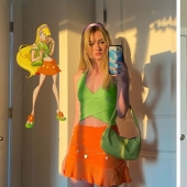 La bloguera estadounidense repitió las imágenes de los dibujos animados