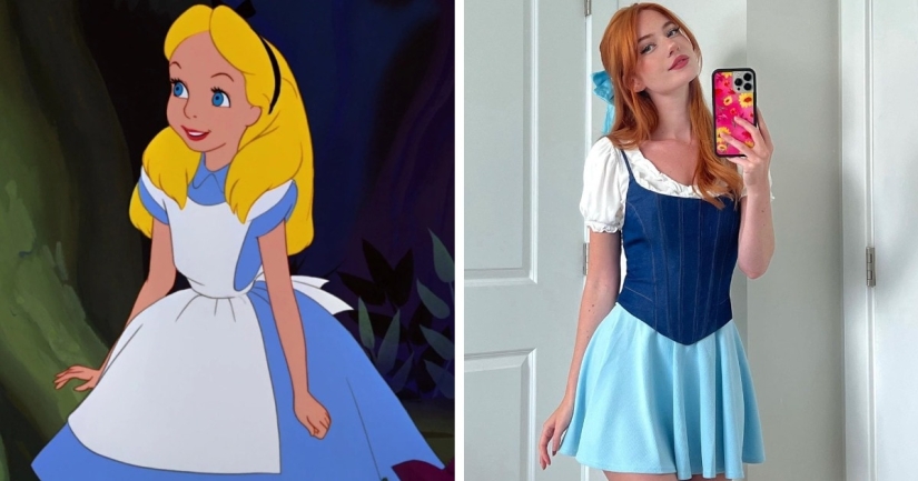 La bloguera estadounidense repitió las imágenes de los dibujos animados