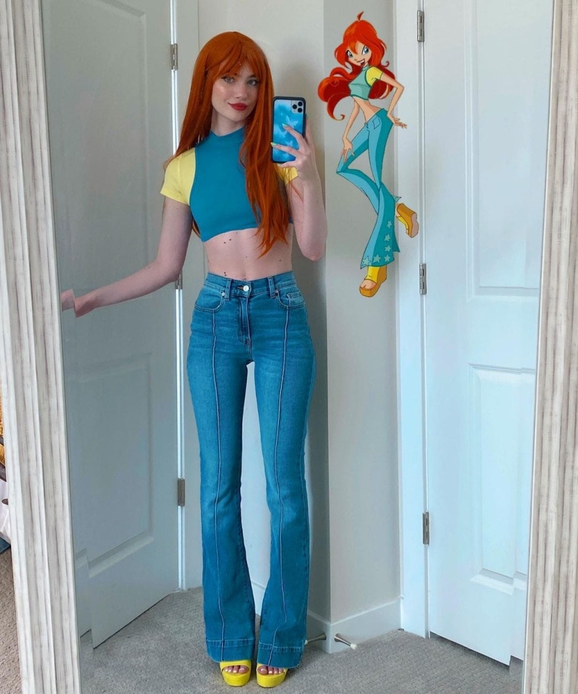 La bloguera estadounidense repitió las imágenes de los dibujos animados