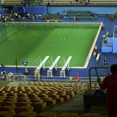 La piscina de los Juegos Olímpicos de Río de repente se puso verde, y nadie admite