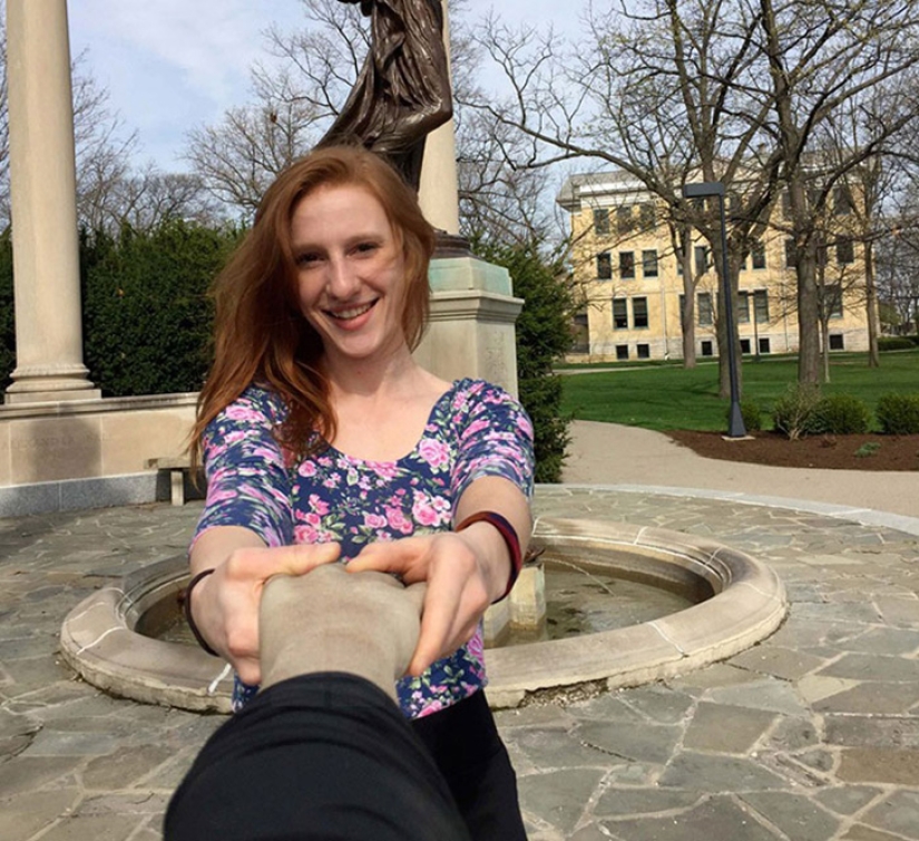 Lend a Helping Hand: Selfie Stick by Artists Crowe and Schnee