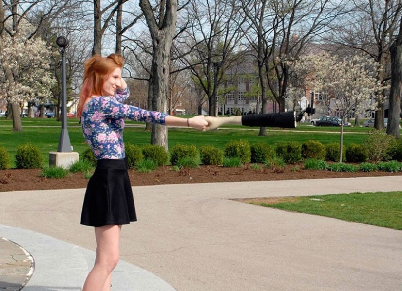 Lend a Helping Hand: Selfie Stick by Artists Crowe and Schnee