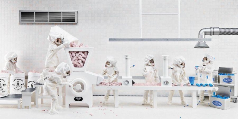 Les Temps Modernes is a whimsical project that parodies modern society