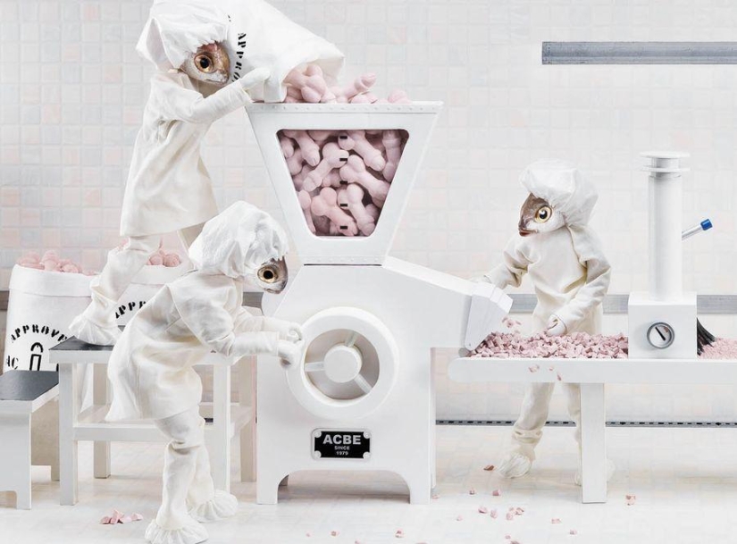 Les Temps Modernes is a whimsical project that parodies modern society