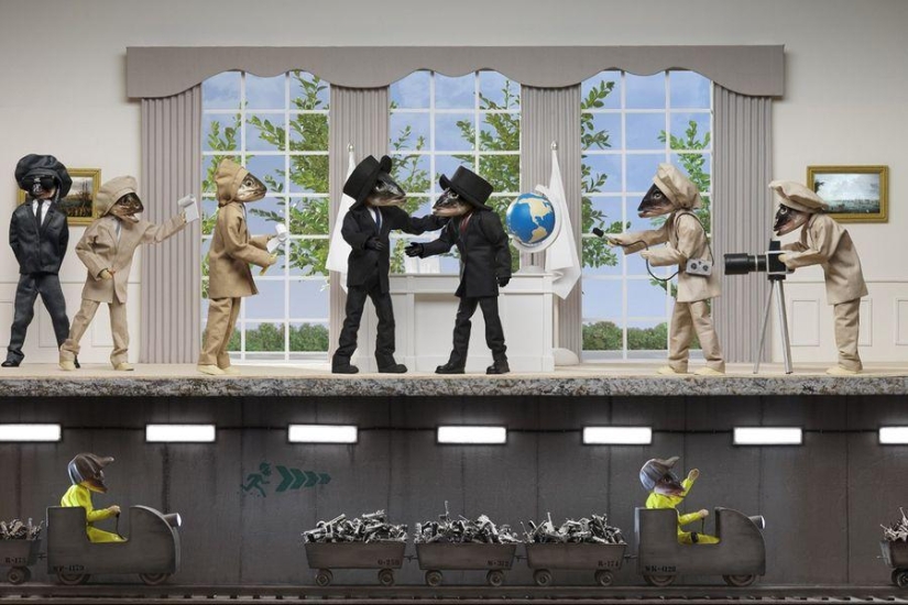 Les Temps Modernes is a whimsical project that parodies modern society