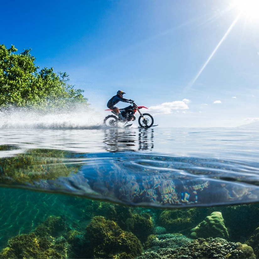 Leyenda del surf: Robbie Maddison monta una ola en una motocicleta