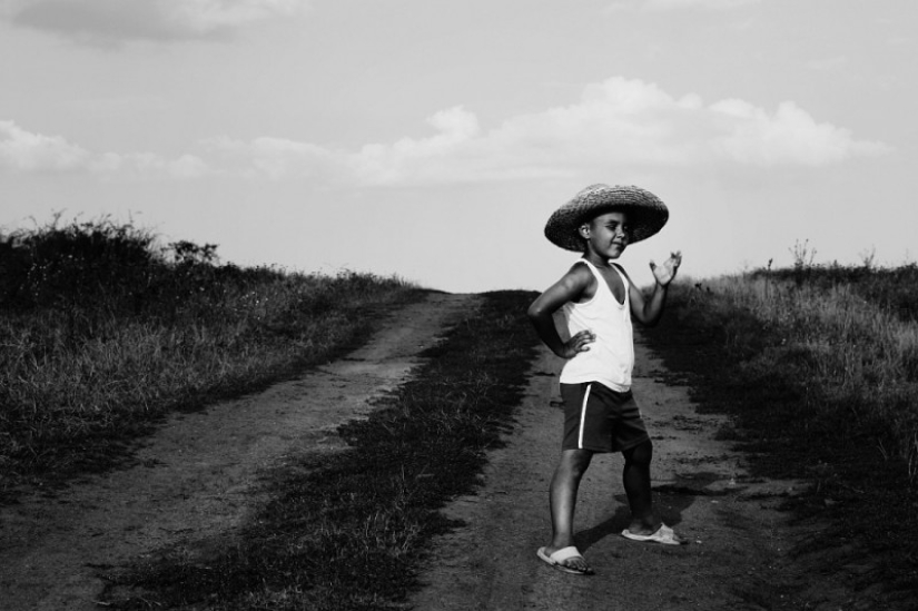 Little lover of reincarnations from the Romanian village