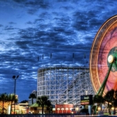 Long exposure Ferris wheels