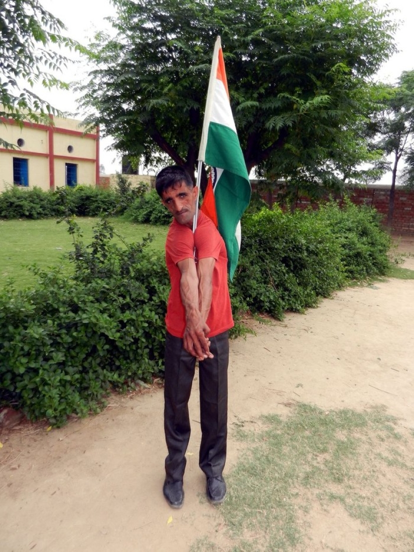 Looks like we found a live rubber man! This is a must see!