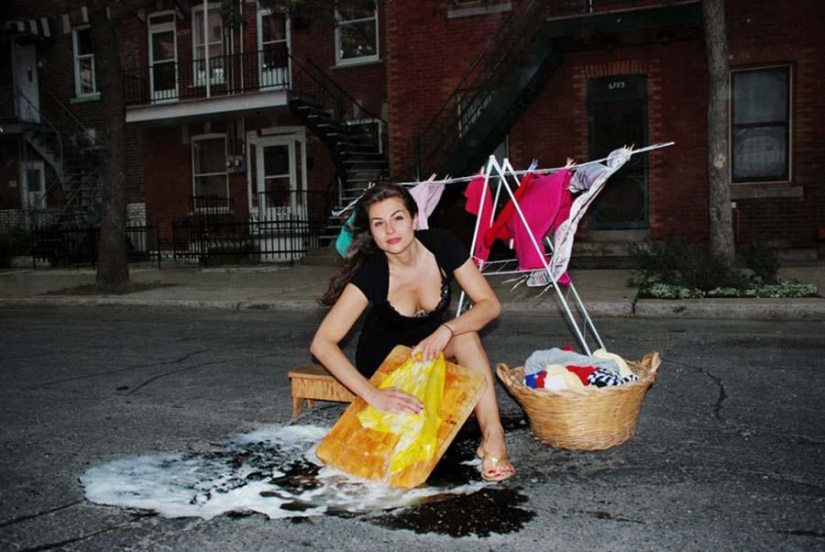 Los baches de la carretera como objeto de arte
