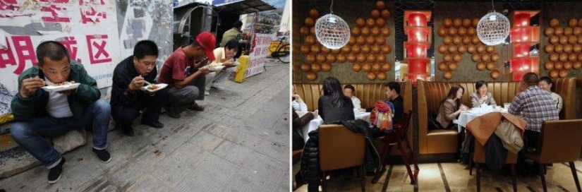 Los contrastes sociales de China: pobres y ricos