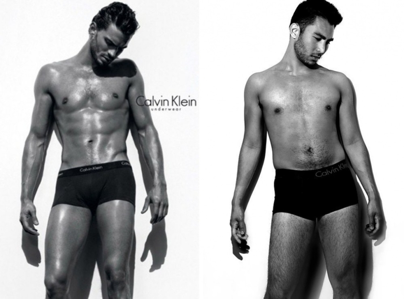 Los hombres comunes se probaron la ropa interior de Calvin Klein