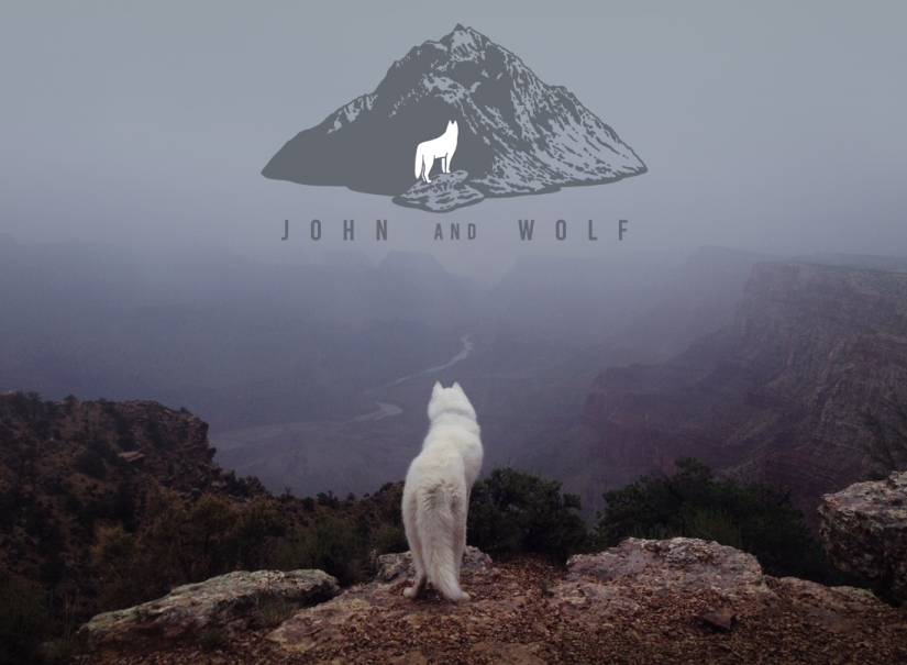 Los viajes de John y su lobo husky Los viajes de John y su lobo husky