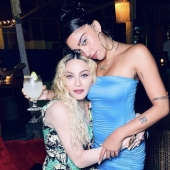 Madonna's daughter tried on the most skimpy knitted dress we've ever seen