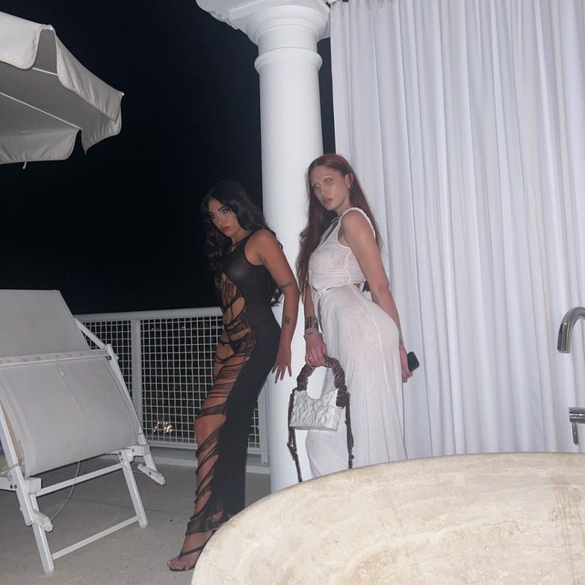 Madonna's daughter tried on the most skimpy knitted dress we've ever seen