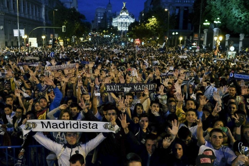 Madrid celebrates Real Madrid victory