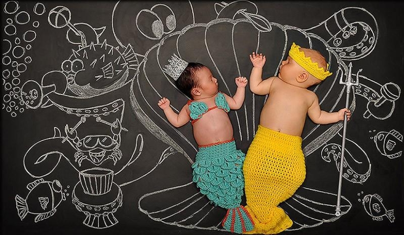 Mamá toma una foto del bebé en el "Tablero de aventuras" Mamá toma una foto del bebé en el "Tablero de aventuras"