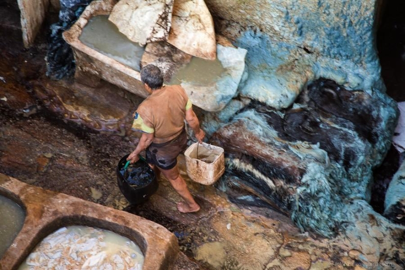 Marruecos: talleres de cuero de Fes