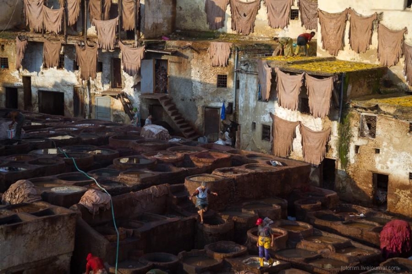 Marruecos: talleres de cuero de Fes