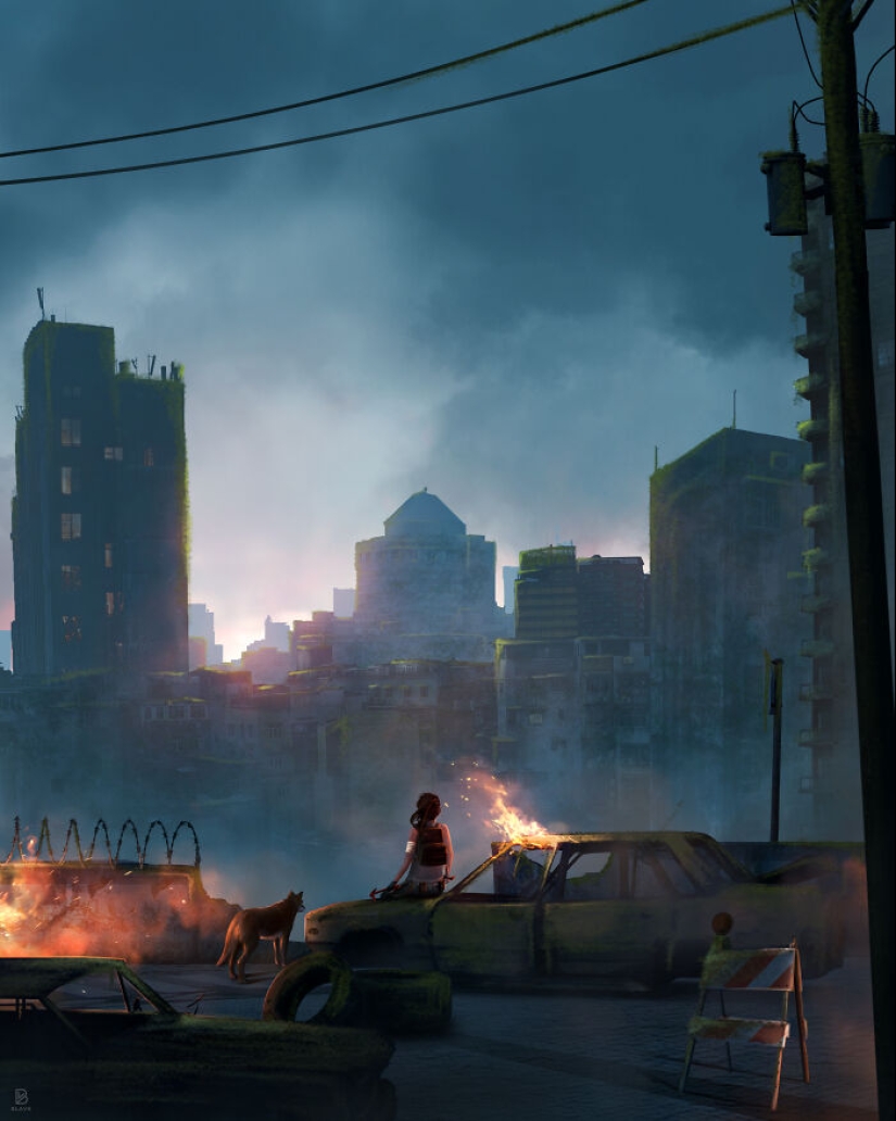 Me encanta crear escenas imaginarias con personas, animales o personajes de fantasía.