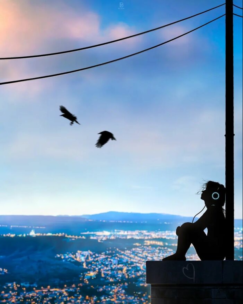 Me encanta crear escenas imaginarias con personas, animales o personajes de fantasía.