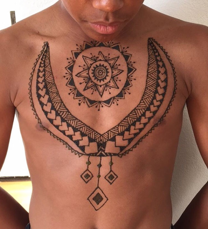 Men also do henna tattoos, and it's very sexy