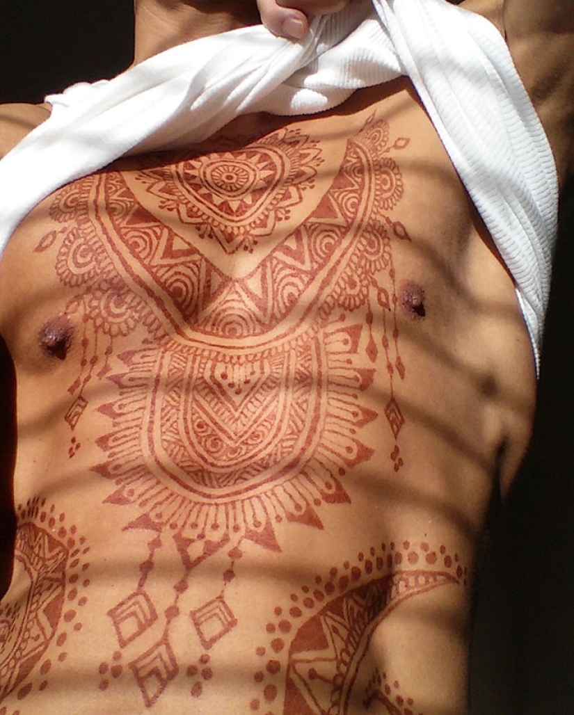 Men also do henna tattoos, and it's very sexy