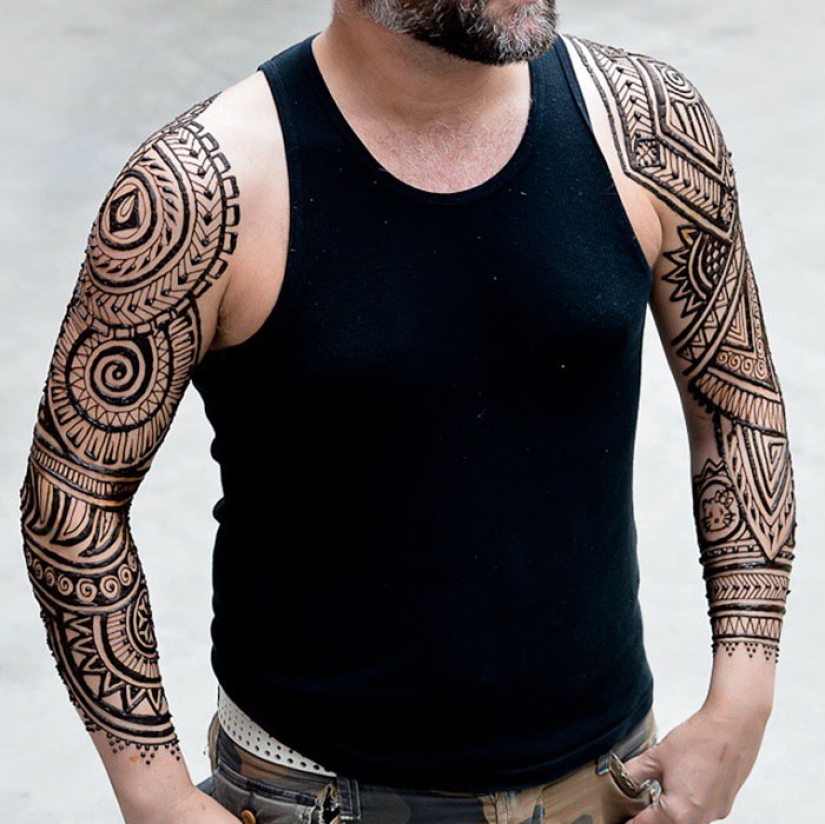 Men also do henna tattoos, and it's very sexy