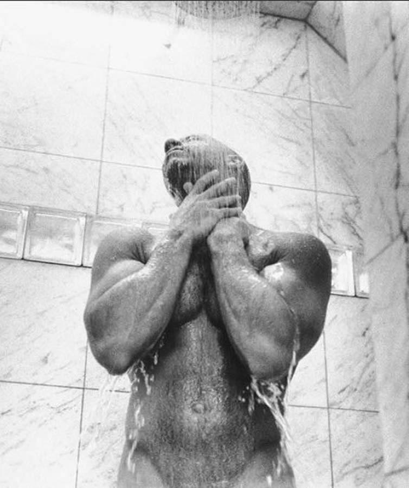 Men early in the morning