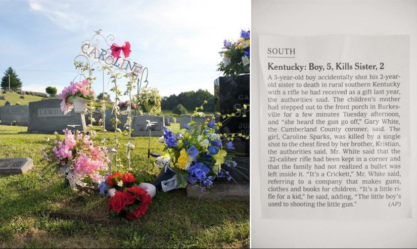 "Mi primer rifle": niños estadounidenses posan con sus armas