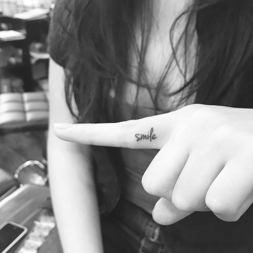 Minimal tattoo art by Jonboy, who tattooed Kendall Jenner
