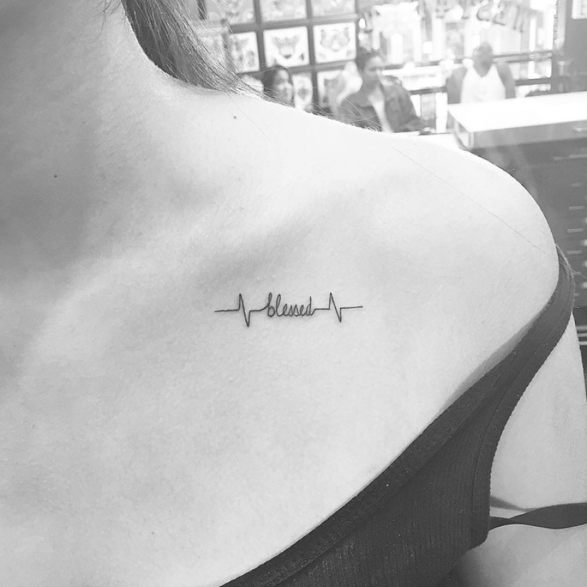Minimal tattoo art by Jonboy, who tattooed Kendall Jenner
