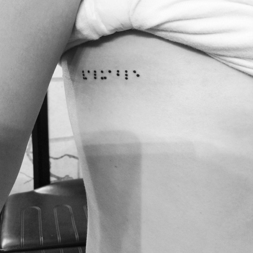 Minimal tattoo art by Jonboy, who tattooed Kendall Jenner