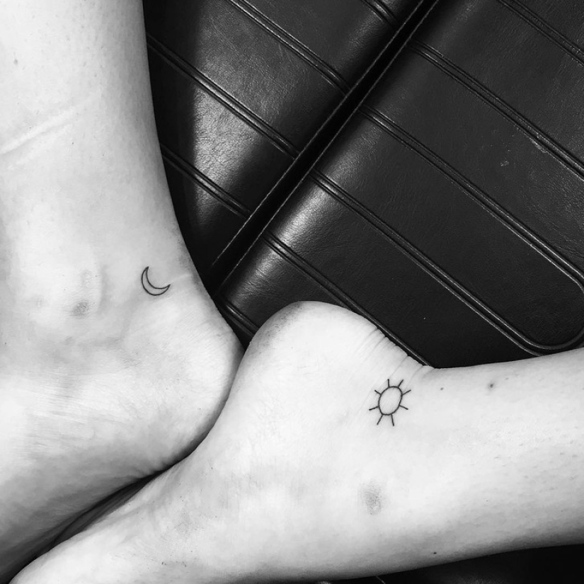 Minimal tattoo art by Jonboy, who tattooed Kendall Jenner