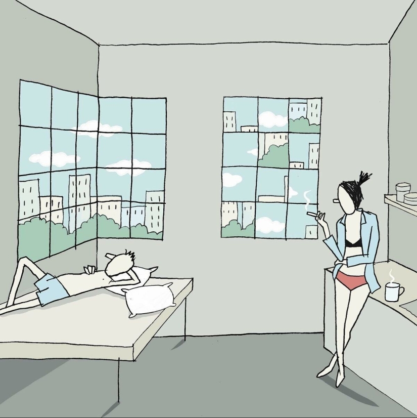 Minimalistic illustrations by an artist from Israel, where simple details hide deep meaning