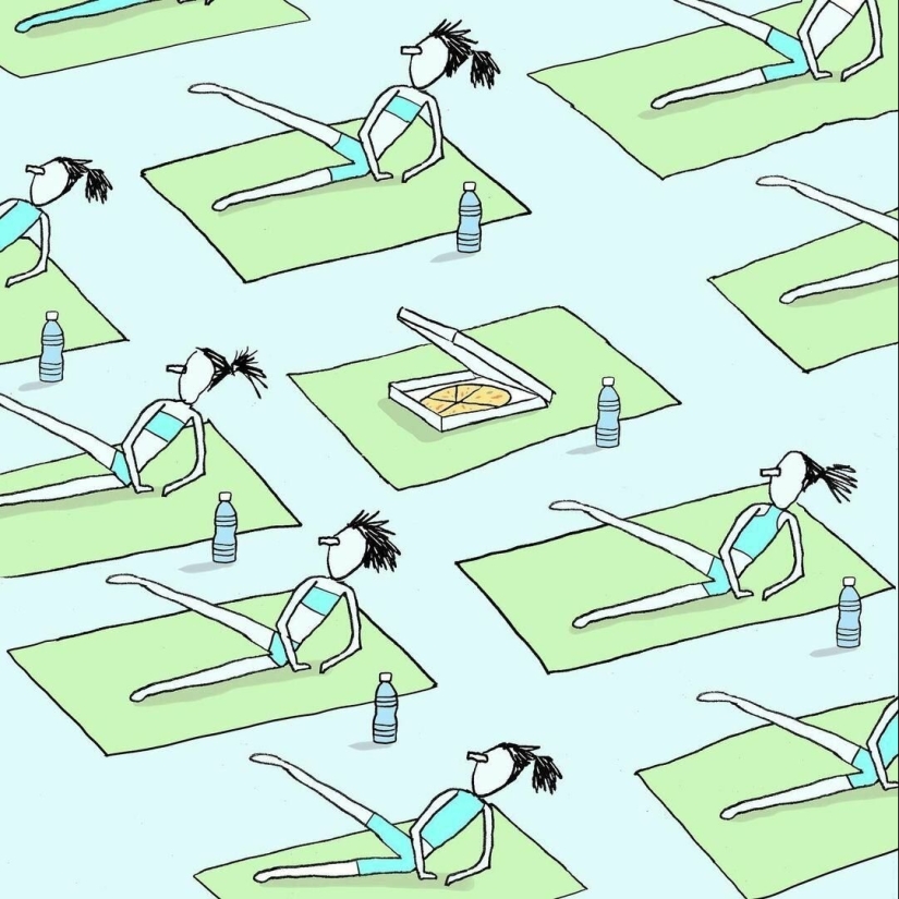 Minimalistic illustrations by an artist from Israel, where simple details hide deep meaning